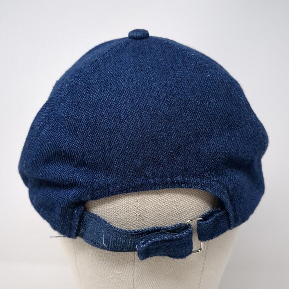 Envision Studio Strapback Baseball Cap Blue One Size Adjustable Blank Denim - Picture 6 of 9